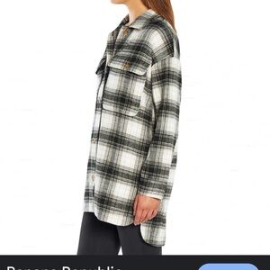 Banana Republic flannel Shirt Jacket Shacket Small. EUC Poly wool blend
